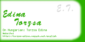 edina torzsa business card